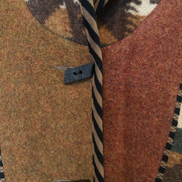 VINTAGE BLANKET COAT CB CANVASBACKS L XL WESTERN WOOL WOVEN - Picture 8 of 16